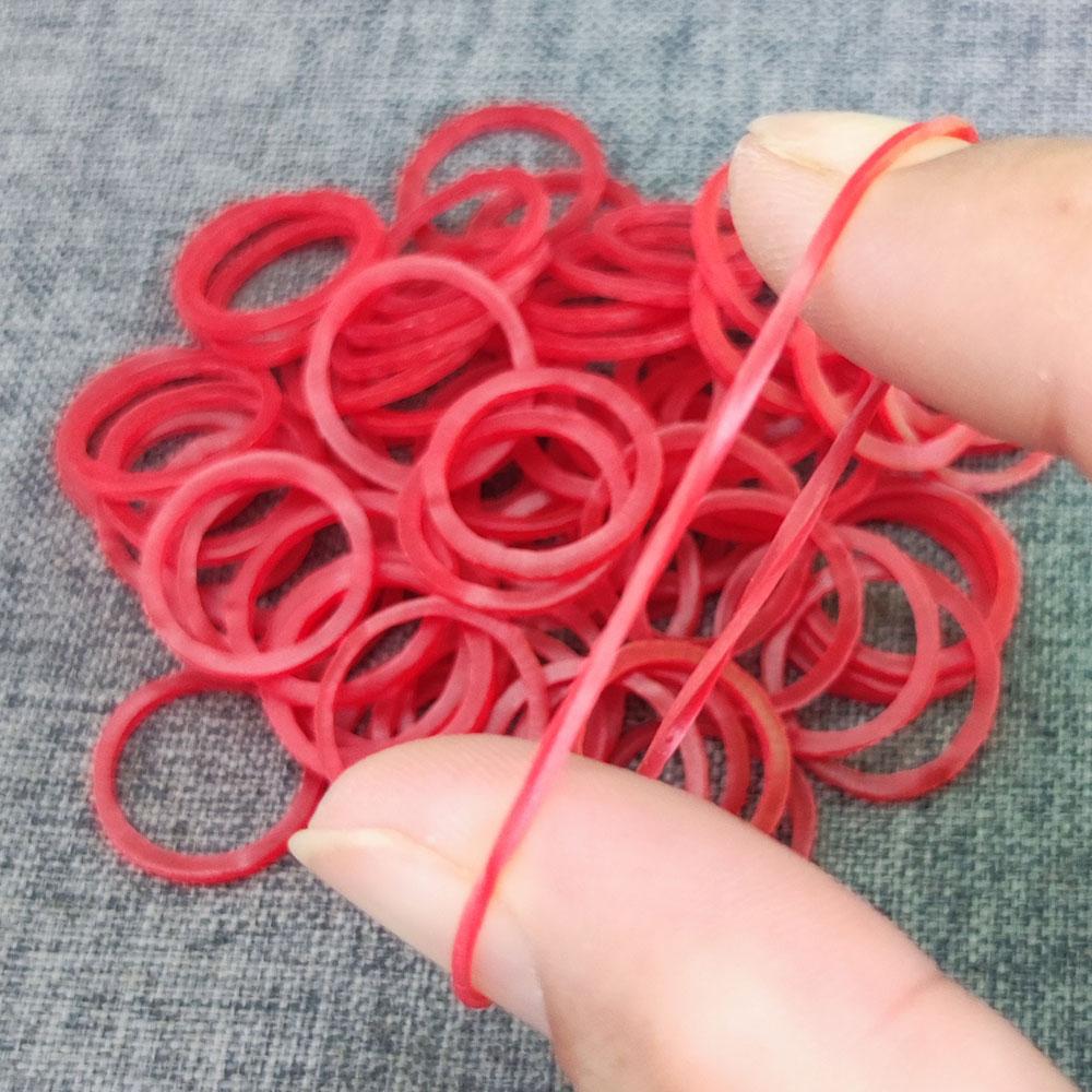 600pcs Red O Rings Rubber Bands 1.5cm/ 0.6inch Rubber Bands Elastic Rubber Ring Stretchable Latex Rings Supplies For Home Office
