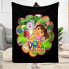 Dora Explorer Blanket Durable Comfort Suitable for Chair Office Seaside for All Seasons Playful Design Ideal Gift For Birthday Valentine'S Day