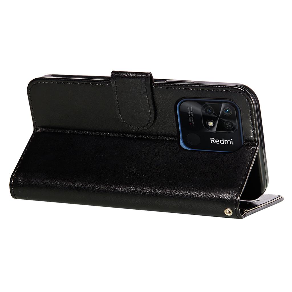 For Xiaomi Redmi 10C 4G TPU+PU Leather Wallet Stand Flip Cover Magnetic Closure Phone Case