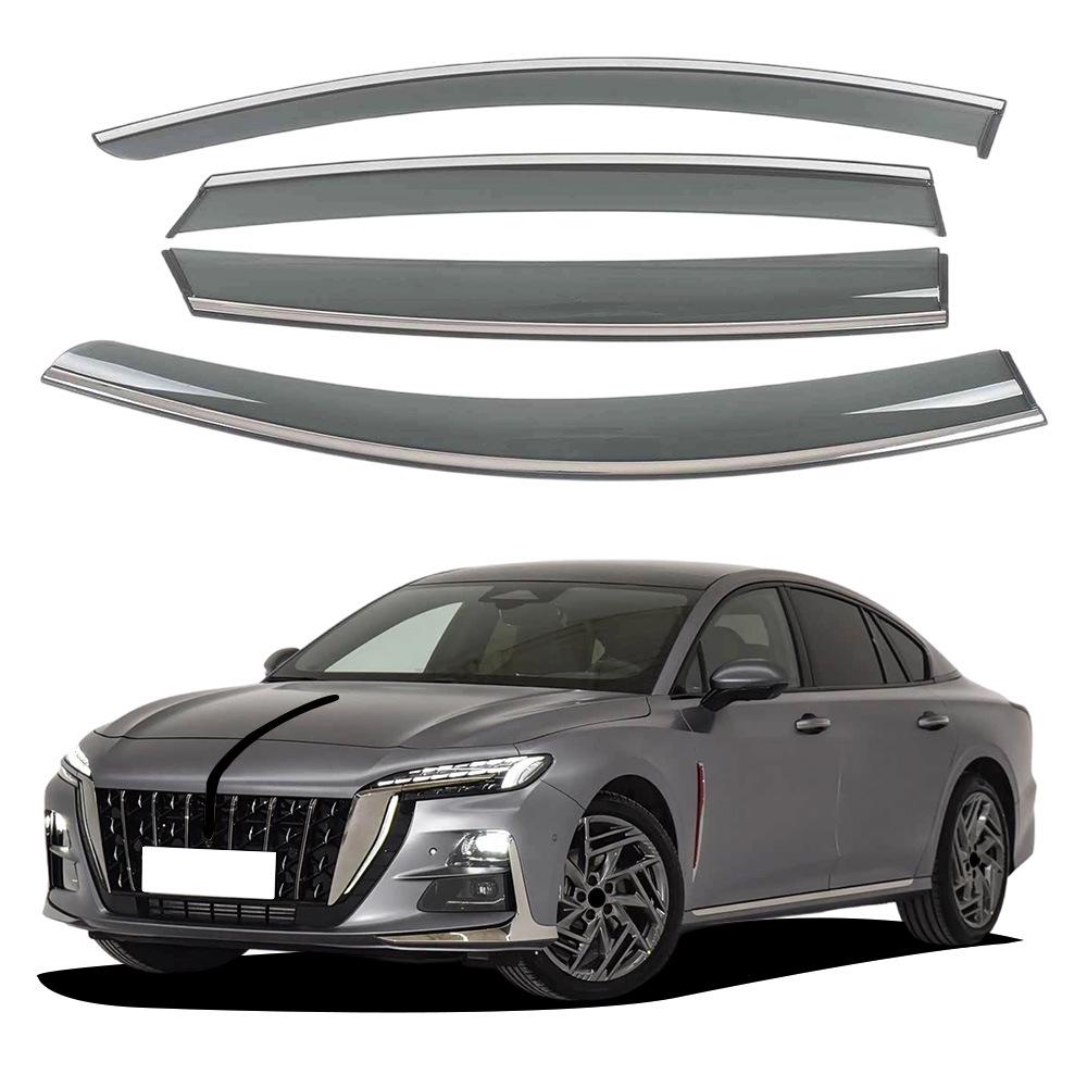 Hongqi H6  23 Rain Guards with Bright Trim & Enhanced Window Deflectors