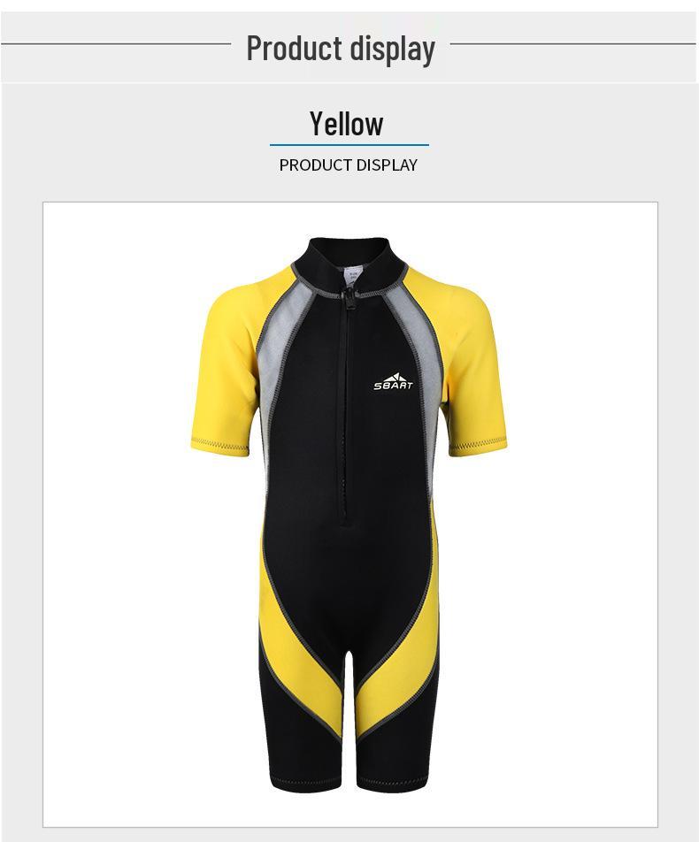 Kids' Sun Protection Long Sleeve One-Piece Swimsuit for Girls & Boys - Quick-Drying Diving Suit