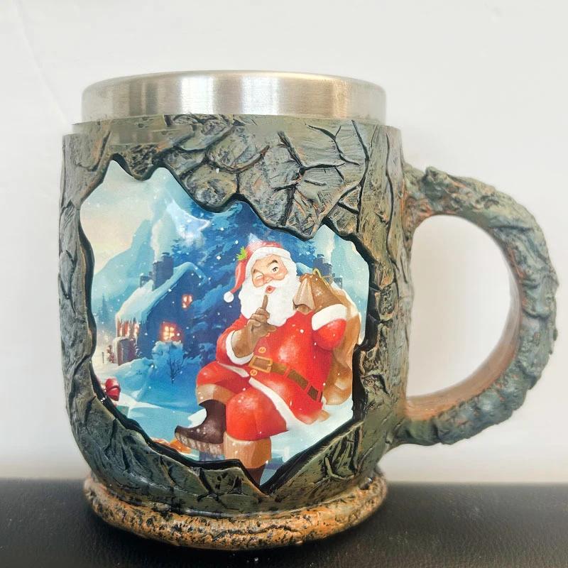 Bigfoot Forest Fire Mug 3d Retro Coffee Cup Artificial Nature Tree Art Cup Hiking Camping Enthusiast Gift Home Kitchen Accessor