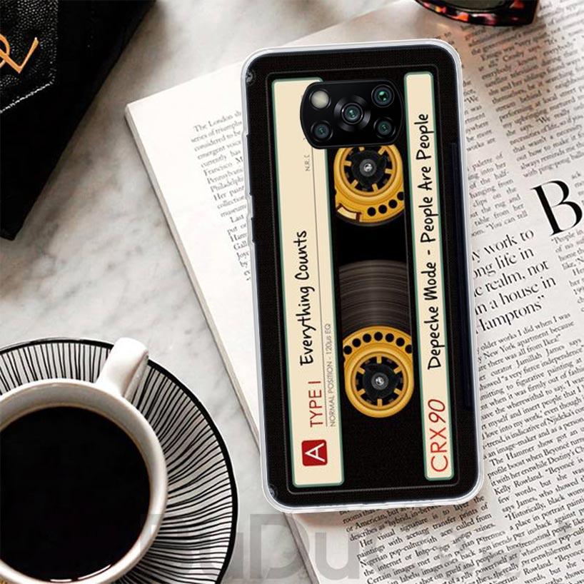 Vintage Magnetic Old Tape Cassette Cover For Xiaomi Poco X7 X6 X5 Pro X3 Nfc F7 Ultra Phone Case F6 F5 X4 F4 Gt F3 M6 M5S M4 M3