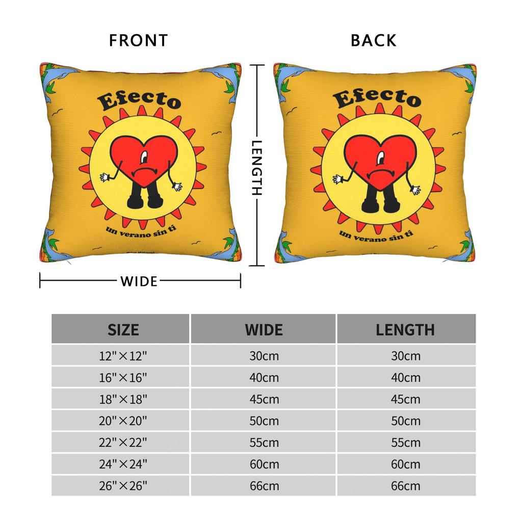 Bad Album Cute Pattern Square Pillow Covers Polyester Room Bunny Cushion Cover Creative Home Decoration Pillow Cover 45*45