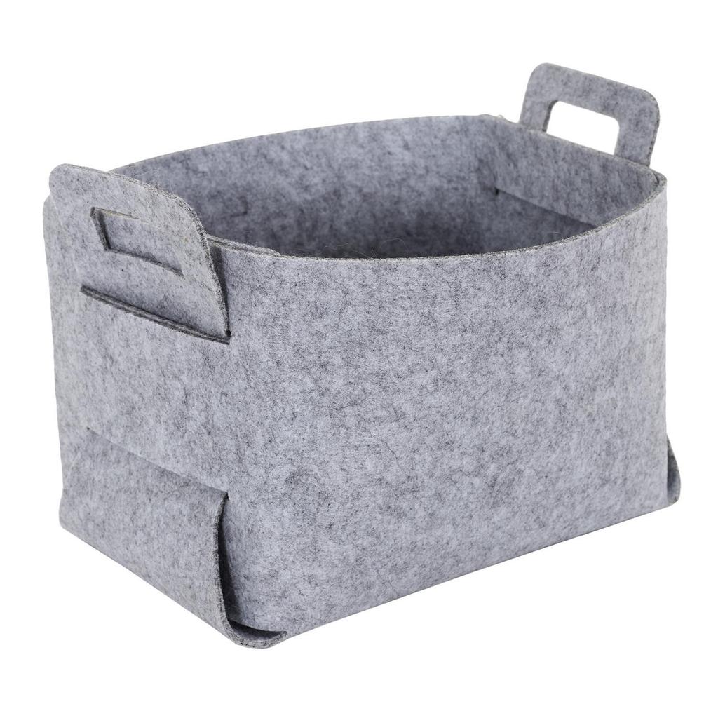 GRAY FOLDABLE BASKET made of felt, universal, spacious