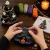 Cute Monster Tree Crochet Set Halloween Pack, DIY Yarn Craft Kit with Hooks And Step Black Cat Moon by Guide, Creative Handmade Knitting Supplies for