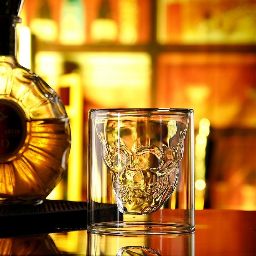Creative Skull Vodka Glass Skull Spirit White Wine Glass Imprison Pirate Glass Glass Bar Home Commonly Used