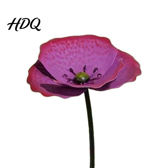 Unique Metal Floral Arrangement 2Pcs Flowers for Outside Decorative Garden Stakes Flower Bed Decor Plant Year-round Decorations Art Outdoor
