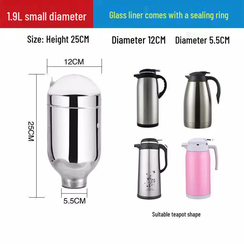Universal Small-Caliber Glass Thermos Liner for Hot Water Bottles