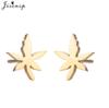 Casual Stainless Steel Tree of Life Earring for Women Lotus Grass Ear Jewelry Girls Delicate Flower Earrings Gifts Accessories