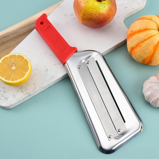 2Pcs Onion Slicer Stainless Steel Cabbage Shredder Safe Grip Vegetable Slicer for Sugarcane Potatoes Coleslaw