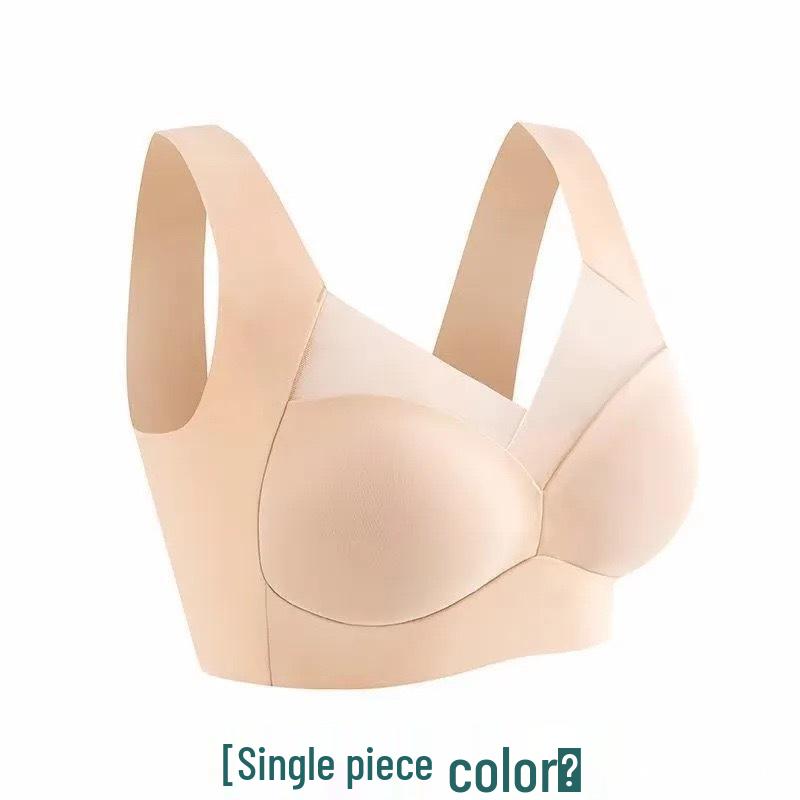 Ice Silk Plus Size Seamless Sports Bra - Anti-Sagging, Side Support, Sexy Bandeau