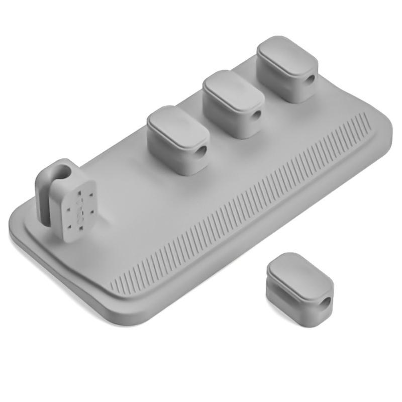 Silikon-Kabelhalter mit Magnetfuß für organisiertes Kabelmanagement im Arbeitsbereich oder Zuhause anordnen