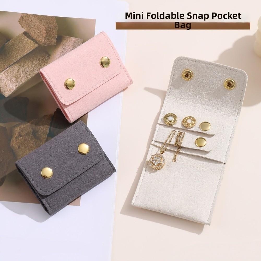 Foldable Necklace Ring Packing Bag Small Earrings Organizer Mini Jewelry Display Bag Travel