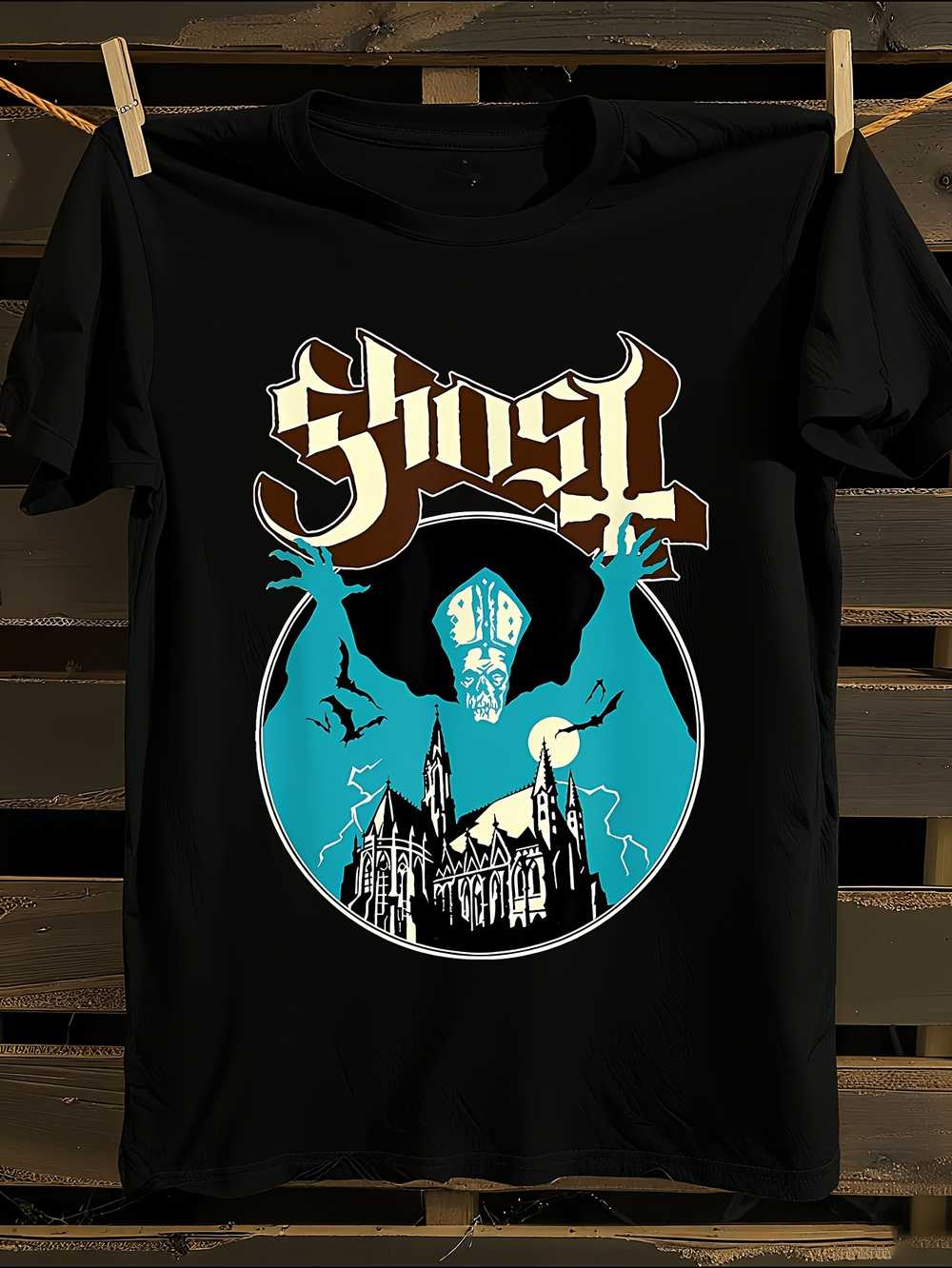Gothic Metal Graphic T-Shirt M
