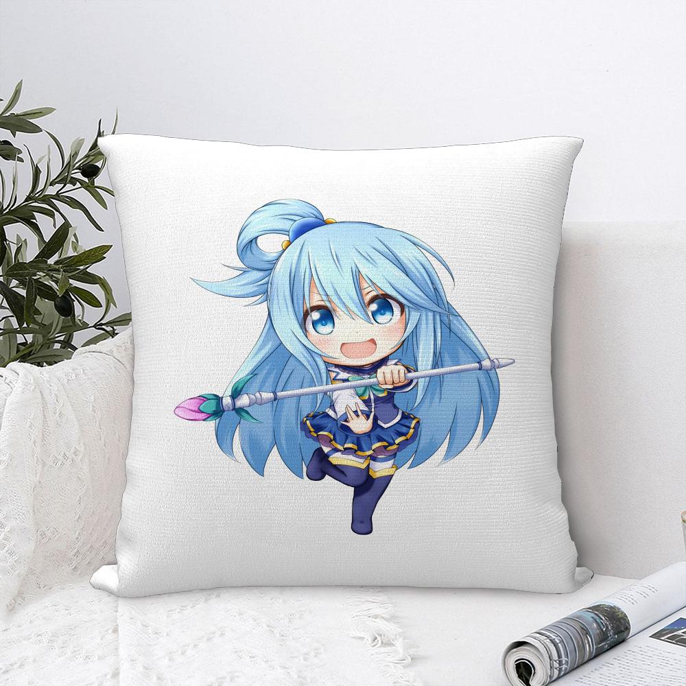 Nouă Husă de Pernă Anime K-Konosuba Decorativă pentru Canapea Acasă Imprimată pe Două Fețe Pernă Pătrată Plush pentru Aruncat Huse Decorative pentru Pernă