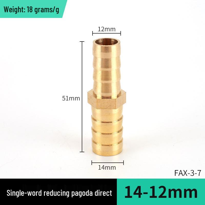 Brass L-Shaped Reducing Pagoda Plug, 4mm-19mm Conversion Hose Fitting