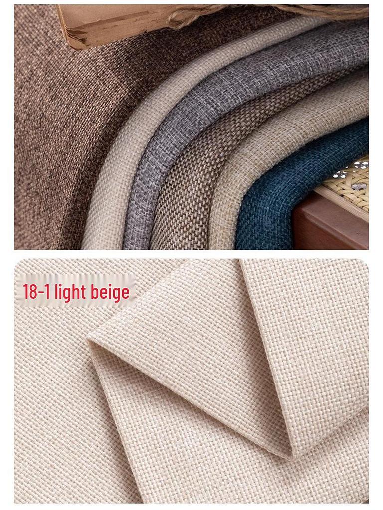 Retro Thickened Linen-Cotton Fabric: Solid Color 1.8m Wide for Sofa Covers & Tablecloths
