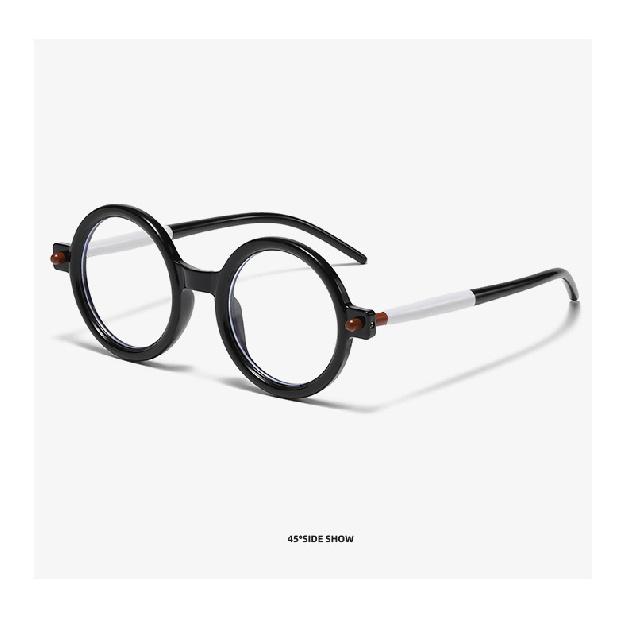 European and American retro round-frame reading glasses, high-definition, blue light blocking, for men and women, middle-aged and elderly,