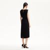 VEROMODA Elegant Mesh Splice Sleeveless Little Black Dress