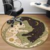 1pc Starry Night Cats Office Round Area Rug, Indoor Mat Suitable For Office, Under Office Chairs Bedroom Living Room Home Decor, Room Deco168