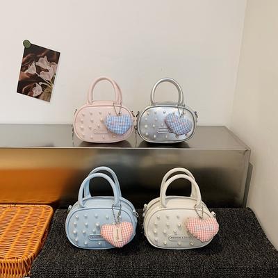 Borsa a Spalla Singola con alla Moda Ciondolo a Forma di Cuore, Borsetta per Bambini, Portamonete Zero per Bambini, Borsa per Bambini