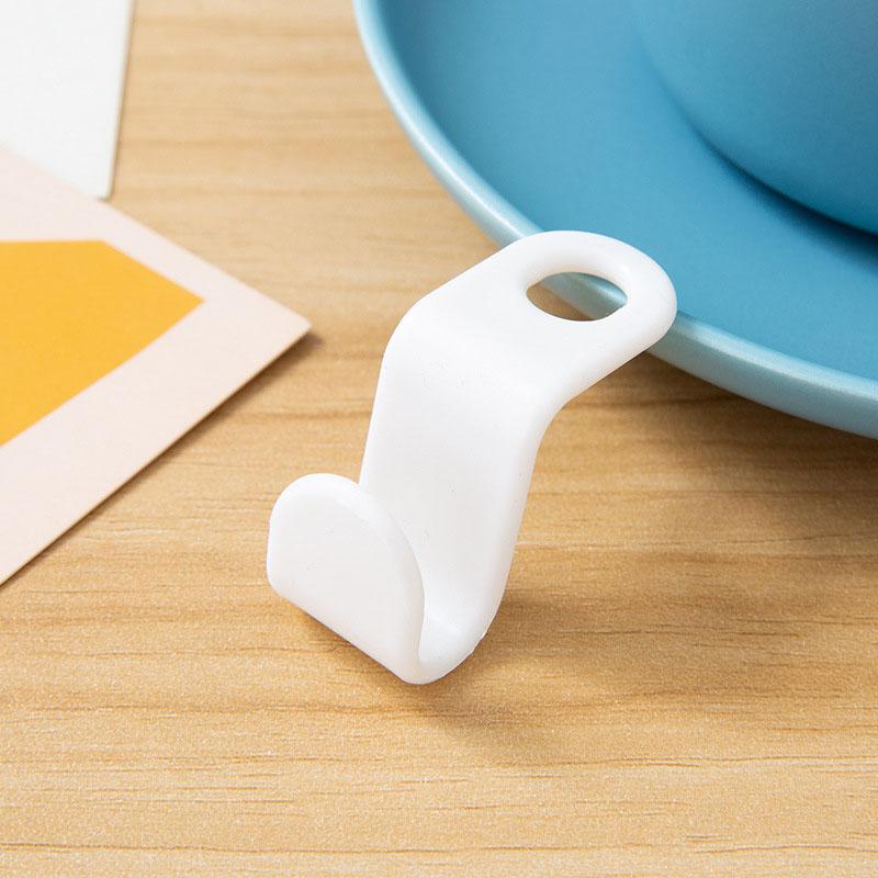 

Mini Clothes Hanger Connector Hooks Plastic Storage Organizer Rack Space Saving Hanger Closet Wardrobe Organizer For Clothes 5pcs білий