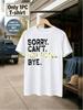 1pc Male Graphic T Shirt Funny Letter Print Sorry Cant Softball Bye Short Sleeve Crew Neck for Teenagers[solely 1pc T-SHIRT], for Teenager