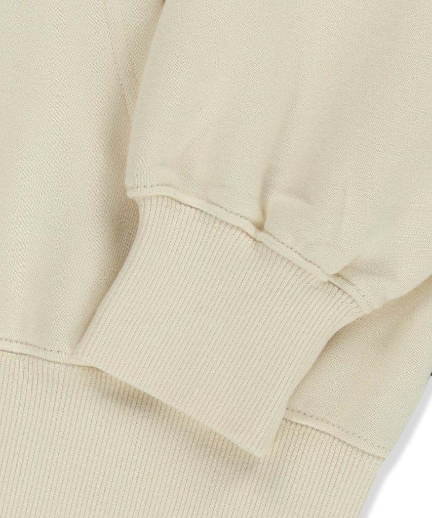 W Tag Crop Hoodie - Ivory