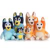 Cute Bluey Bingo Plush Toy Soft Cartoon Dog Doll Kids Festival Gifts Family Plush Toys
