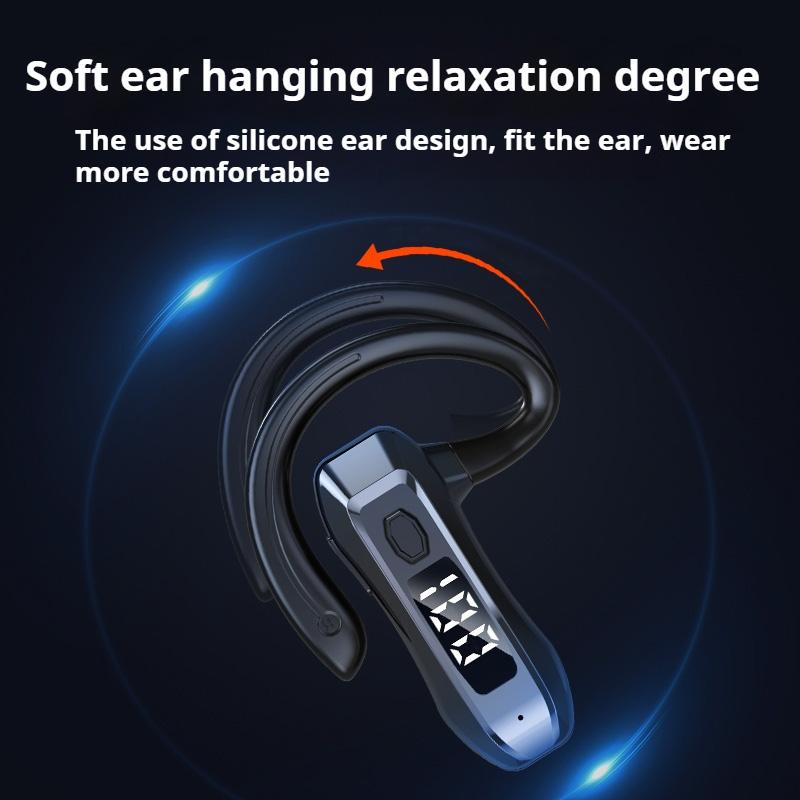 Single Ear Wireless Headphones, Business Driving Headphones, Noise Cancelling Headphones, Sports Ear Hanging Headphones, Long Battery Life, Unisex