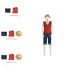 Authentic One Piece Luffy Costume Pirate King Cosplay Outfit For Halloween