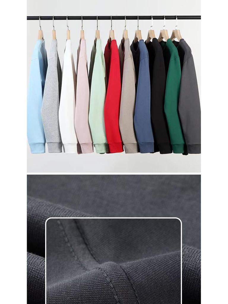 Men's Thick Warm Cotton Round Neck Hoodie - Autumn & Winter Long Sleeve Versatile Pullover.