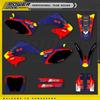 PowerZone Custom Graphics Backgrounds Decals Stickers Kits For HONDA CR125 250 2002-2012 Motocycle Sticker Name Number Custom