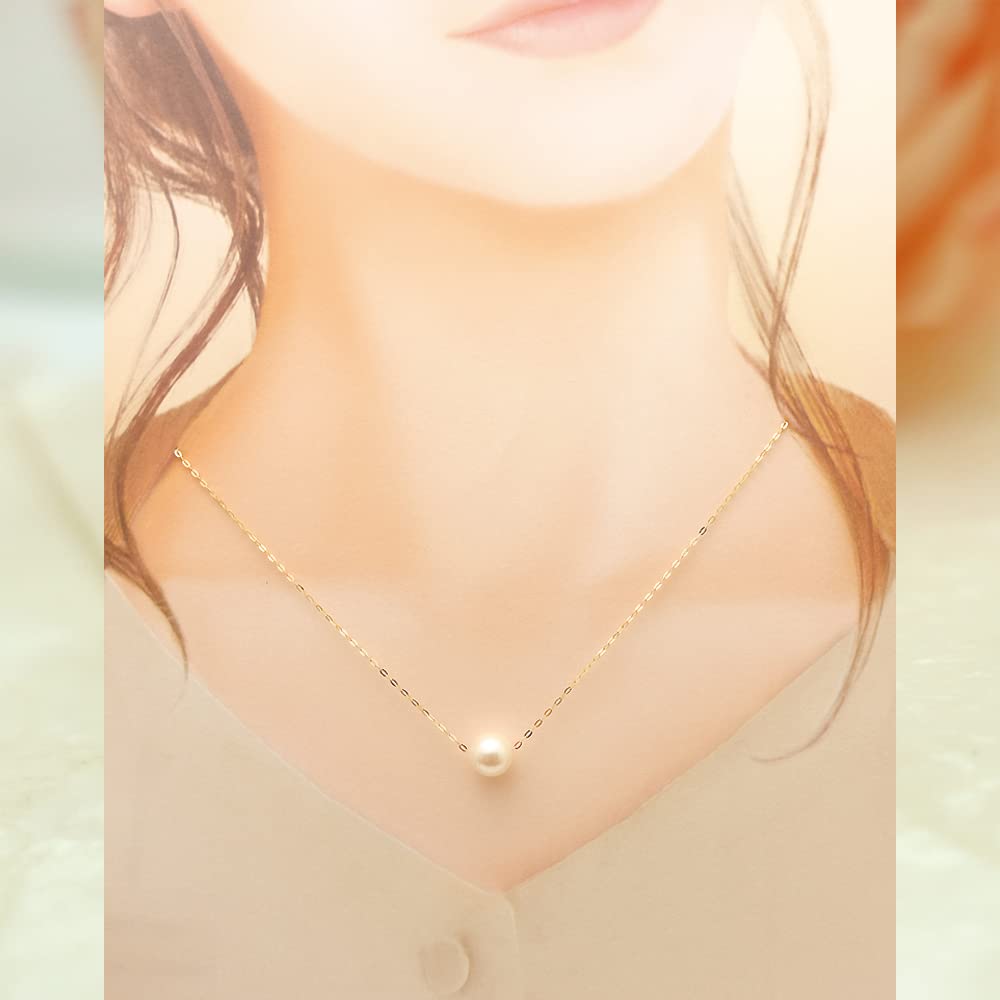 K18 Akoya Pearl Necklace with Hanadama Certificate 18K Pearl 1 8mm [Hana Kirari] 8.0mm (High-Quality Pearl) / Necklace, Pearl, (18K)