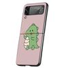 Cute Cartoon Dinosaur Baby Case Phone Cover for Samsung Galaxy Z Flip 6 5 4 3 5G ZFlip6 ZFlip5 ZFlip4 ZFlip3 Black Hard Trend Fu