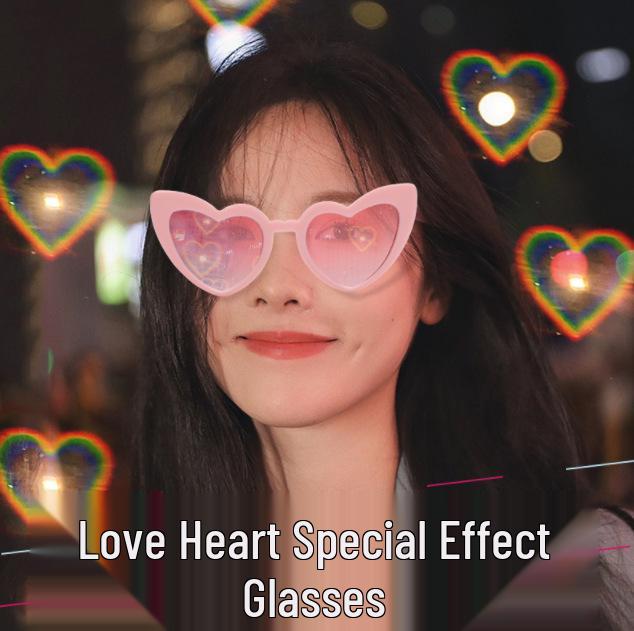 Heart Effect Night Glasses - Trendy Douyin Style Romantic Sunglasses for Women