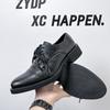 Black Men'S Derby Leather Shoes High-Quality Style Office Business Fashion Outdoor Street 38-46 Dress Up Daily Shoes New