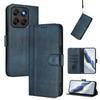 Wallet Case for Moto G67 5G - Leather/PU, Blue, With Lanyard