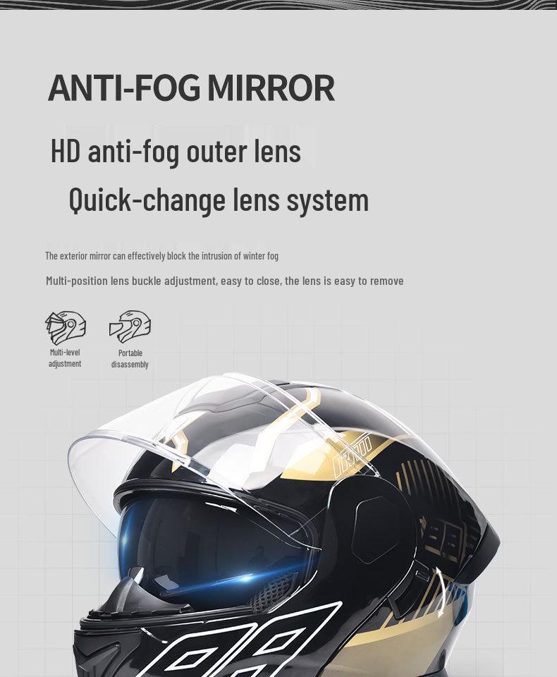 Unisex Electric Motorcycle Full Face Helmet, 3C/DOT Certified, All-Season Flip-Up Safety Helmet