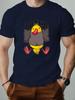 2026 New Mens Duck Pattern Summer Casual Round Neck Short Tshirt Mens Round Neck Short Sleeved Shirt