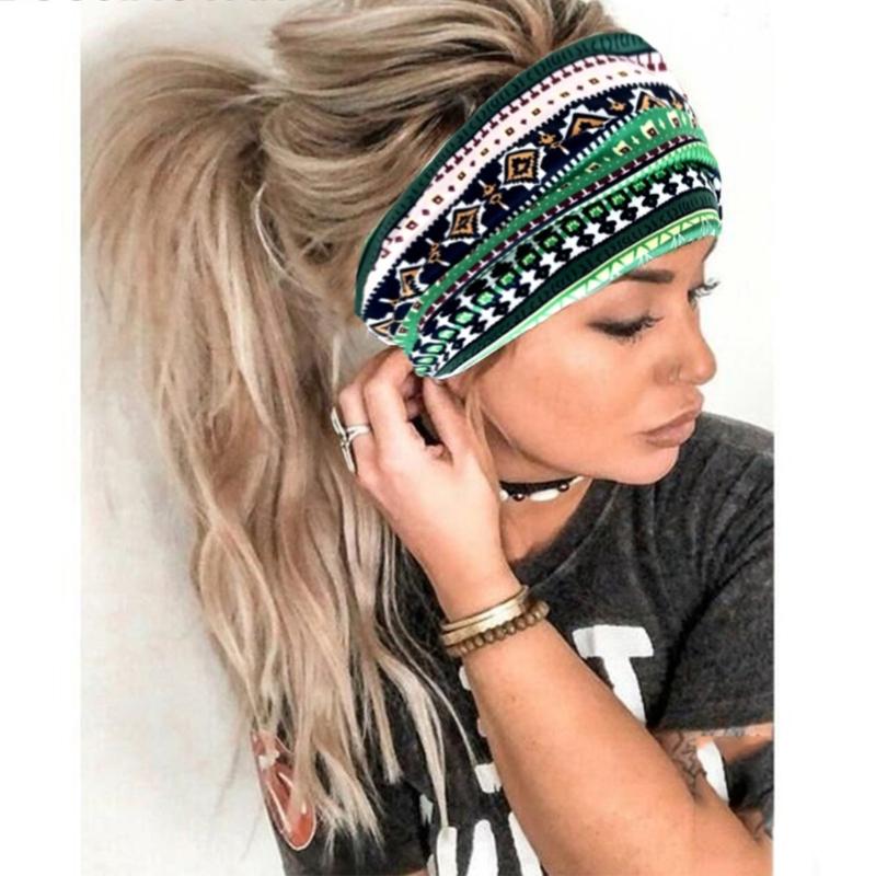 Atmungsaktives Stirnband für Damen Sport Haarband Böhmischer Stil Stirnband Weiblich Elastisches Kopfband Sportliches Kopfzubehör