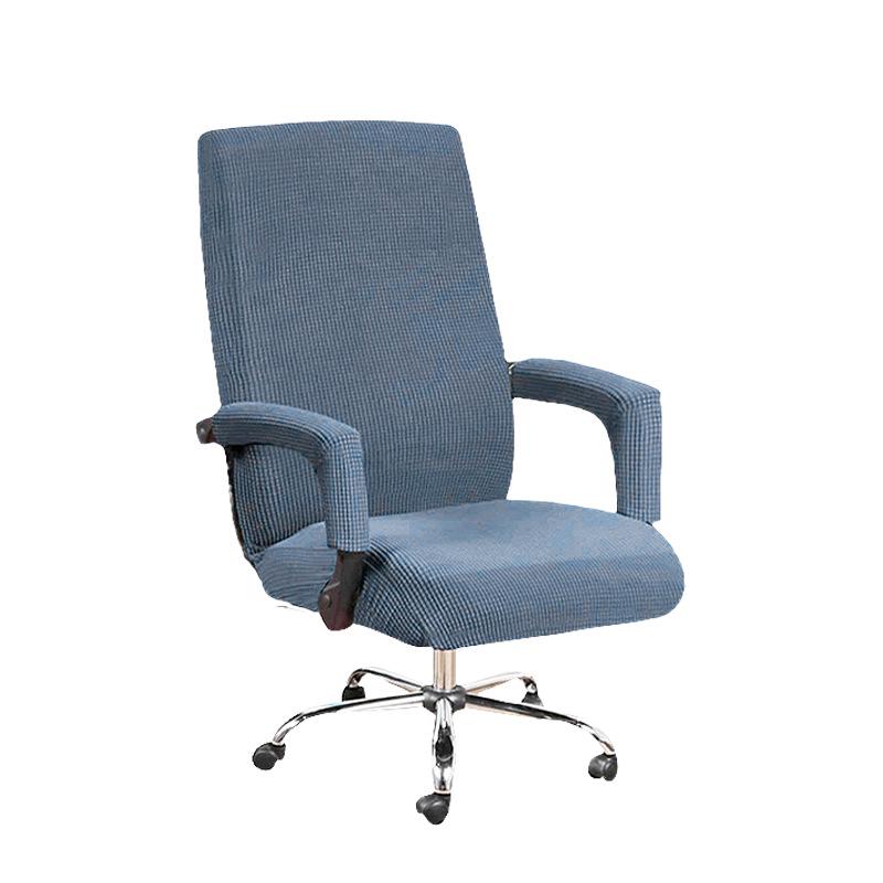 Elastic Polyester Corn Grid Fabric Chair Cover - Dustproof, Wear-Resistant, Stretch Seat Cover for Home and Office Chairs with Armrests.