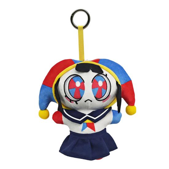 Clown Plüsch Schlüsselanhänger für Rucksack Niedliches Stofftier Schlüsselanhänger Weicher Mini Anhänger Handtaschen Anhänger Lustiges Geschenk für Kinder Frauen
