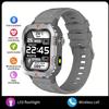 New Men's Smart Watch Outdoor Sports Watch 1.85 Inch Voice Assistant Bluetooth Call LED Flashlight Smartwatch