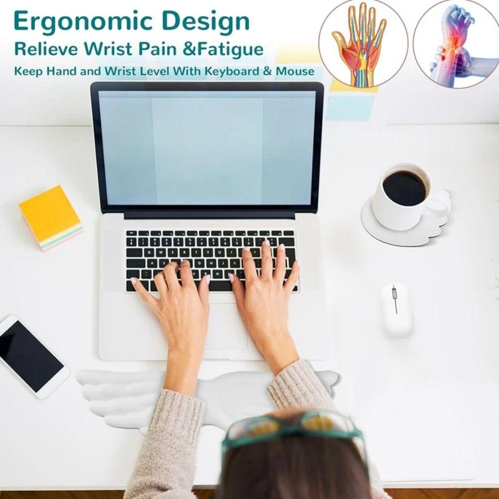 Creative Ergonomic Mouse Cushion Wing Design Keyboard Hand Rest Protection Rest