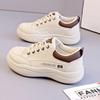 Korean Style Women's White Leather Sneakers - Comfortable & Versatile for Spring and Autumn Running and Casual Wear (Q820)
