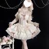 Japanese Sweet Lolita Dress Women Gothic Cross Bow Lace Ruffles Party Dresses Girls Cute Bandage