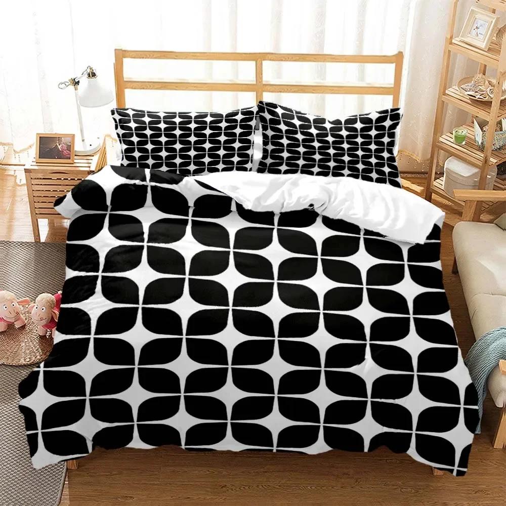 Gitter Chessboard Nordic Style 3D Printed Bedding Queen Bedding Set  D King Size Bedding Set Soft And Comfortable