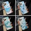 Blue Butterfly Ocean Wave  Phone Case For iPhone 17,16,15,14,13,12,11 Plus,Pro Max,XS,white Silver Phone Case